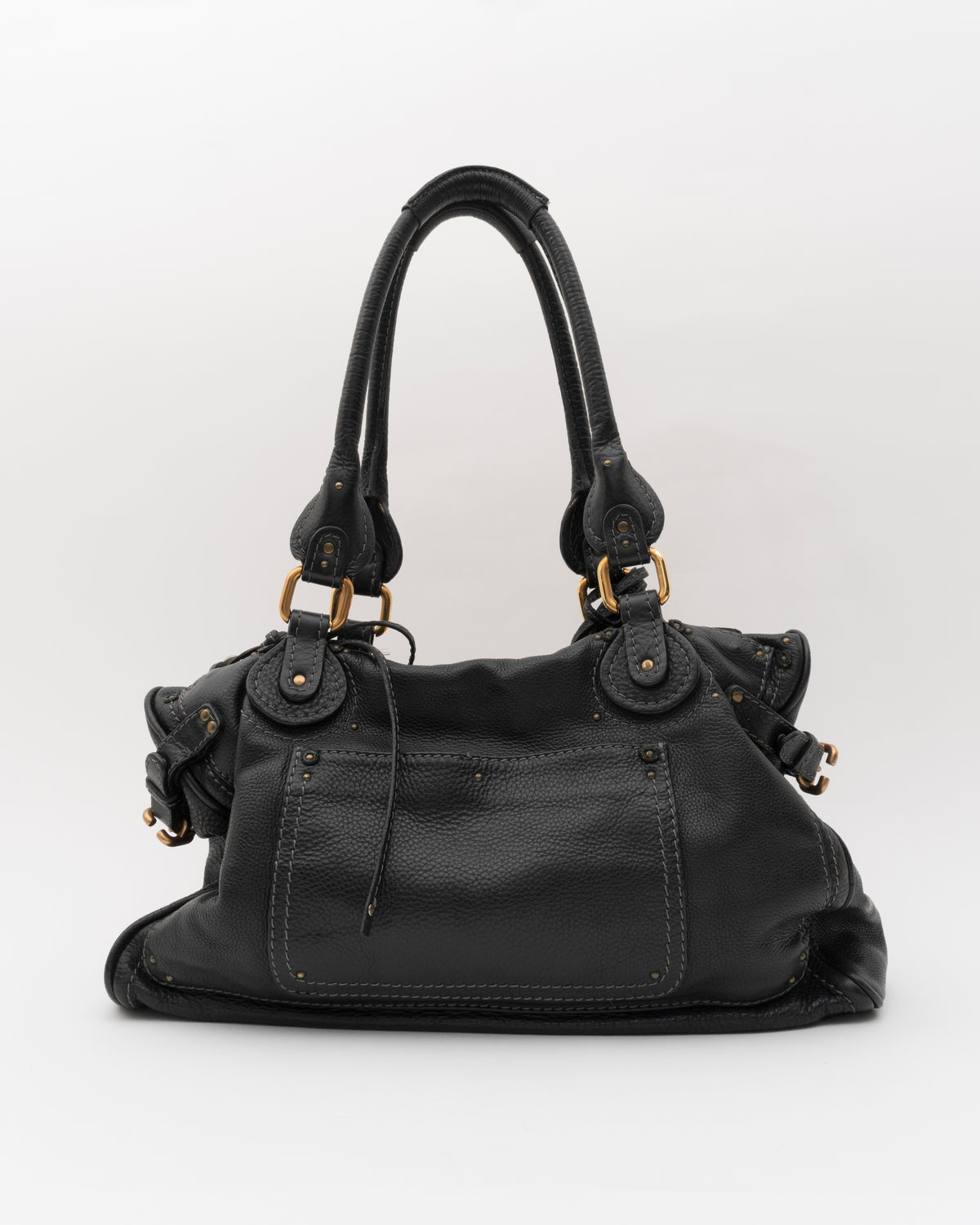 2000s CHLOE Black Medium Paddington Shoulder Bag