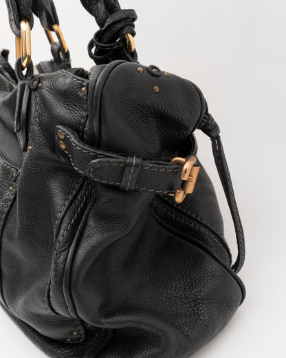 2000s CHLOE Black Medium Paddington Shoulder Bag