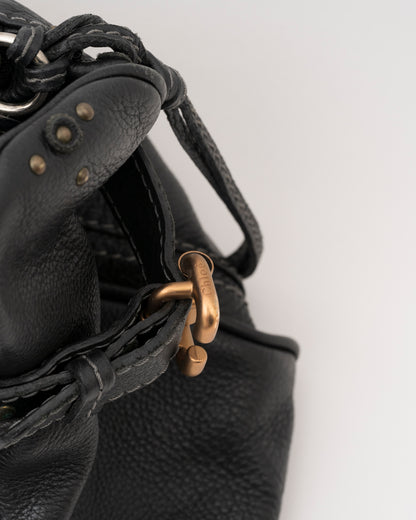 2000s CHLOE Black Medium Paddington Shoulder Bag