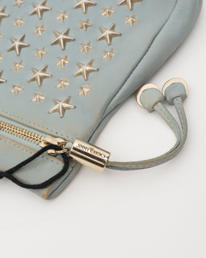 2000s JIMMY CHOO Dusty Blue Sasha Clutch