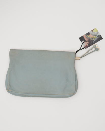 2000s JIMMY CHOO Dusty Blue Sasha Clutch