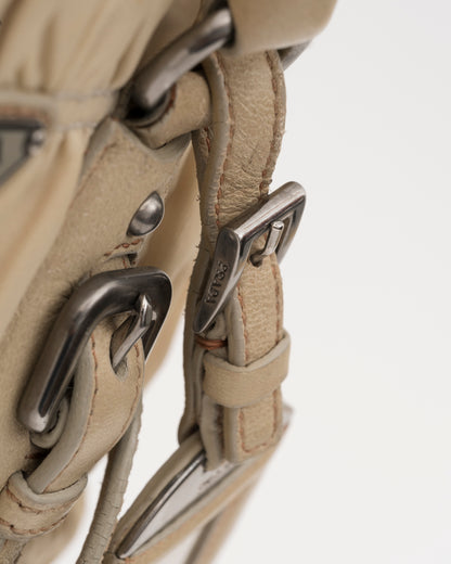 2000s PRADA Khaki Tessuto Gaufre Bag
