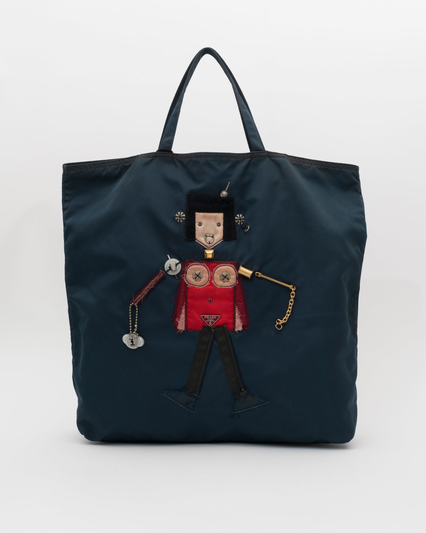 2005 PRADA Navy Robot Tote (as is)