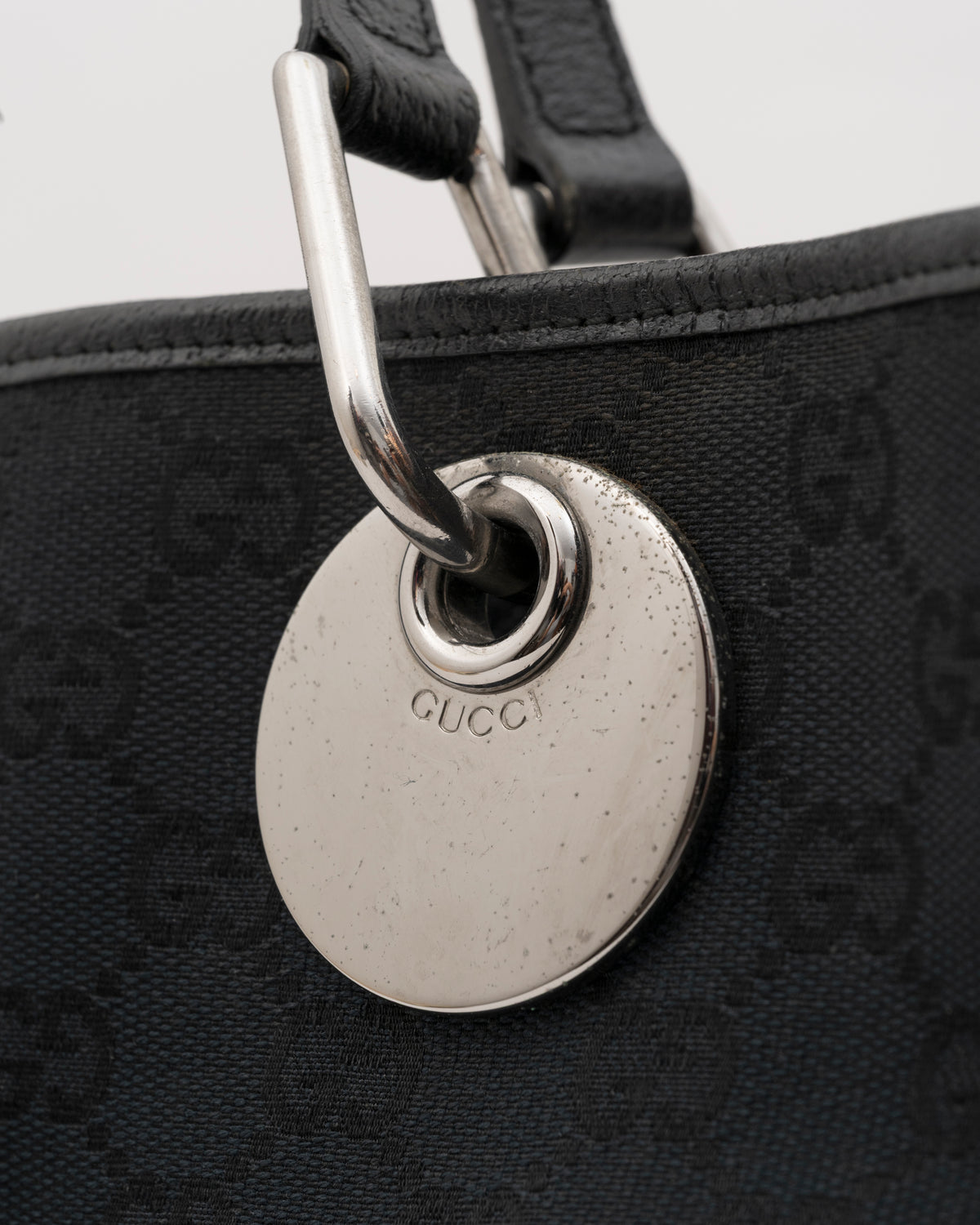 2000s GUCCI Black GG Canvas Eclipse Tote