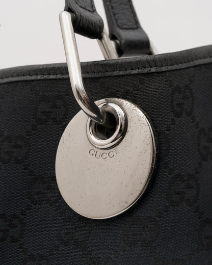 2000s GUCCI Black GG Canvas Eclipse Tote