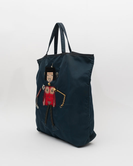 2005 PRADA Navy Robot Tote (as is)