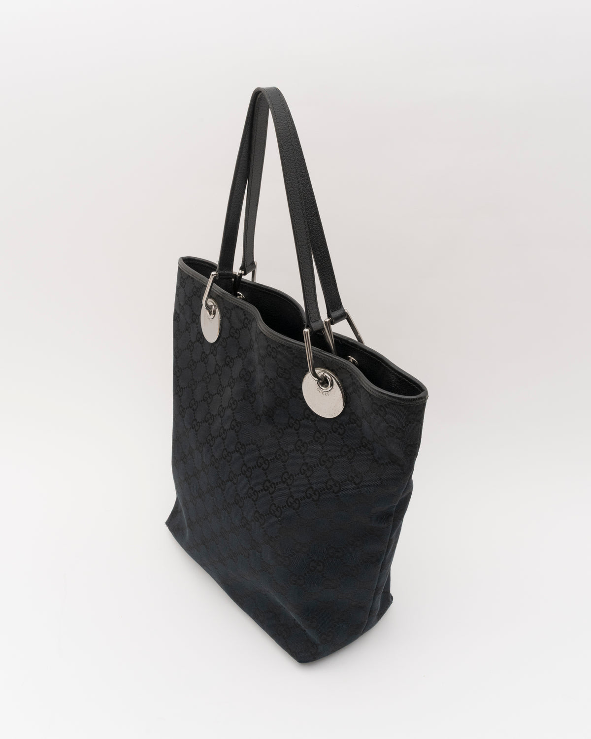 2000s GUCCI Black GG Canvas Eclipse Tote