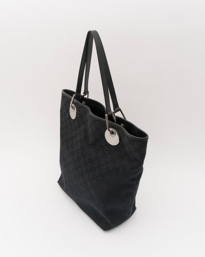 2000s GUCCI Black GG Canvas Eclipse Tote