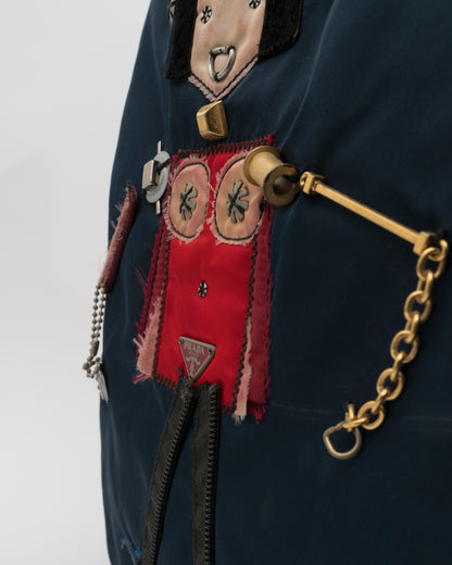 2005 PRADA Navy Robot Tote (as is)