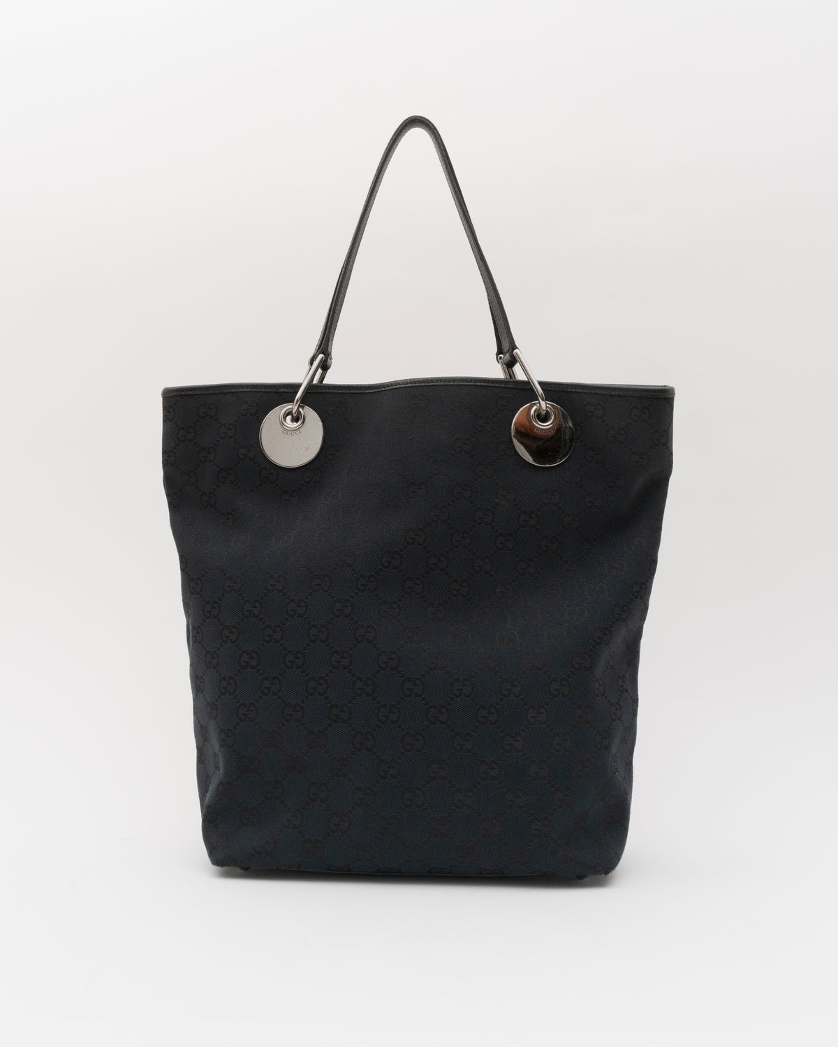 2000s GUCCI Black GG Canvas Eclipse Tote