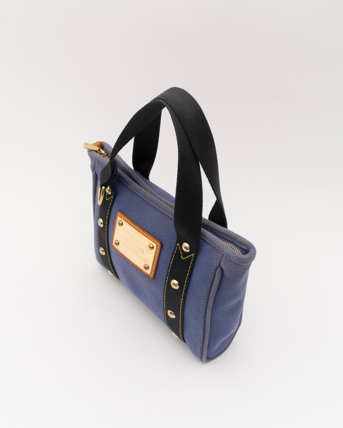 2000s LOUIS VUITTON Blue Antigua Cabas PM Bag