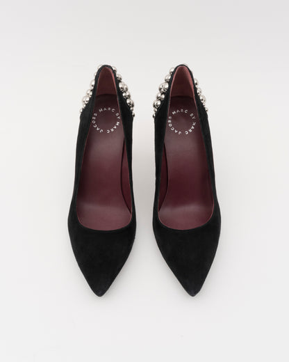 2000s MARC BY MARC JACOBS Black Suede Studded Pumps (38)