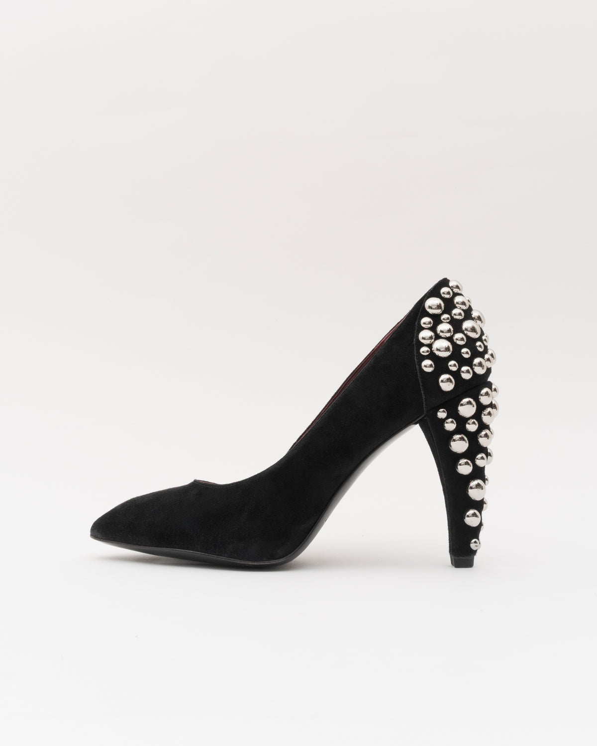 2000s MARC BY MARC JACOBS Black Suede Studded Pumps (38)