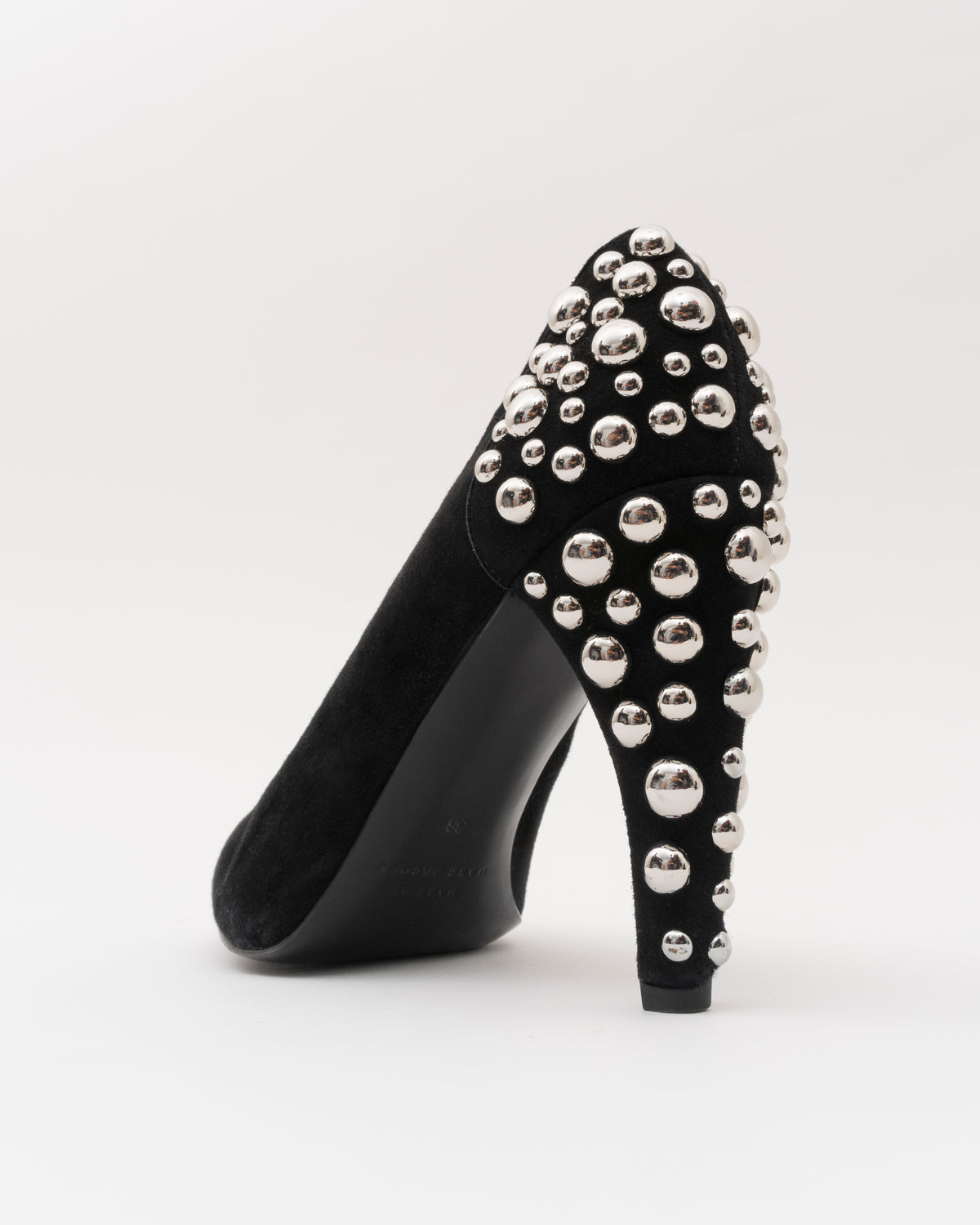 2000s MARC BY MARC JACOBS Black Suede Studded Pumps (38)