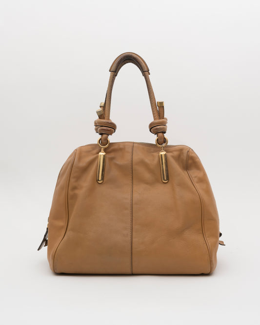 2000s CHLOE Janet Beige Leather Bag