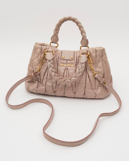 2000s MIU MIU Blush Matelasse Bag (as is)