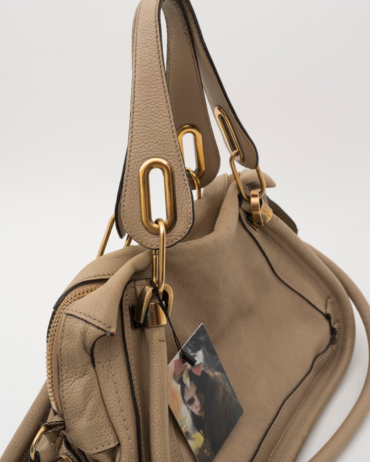 2000s CHLOE Paraty Beige Leather Bag
