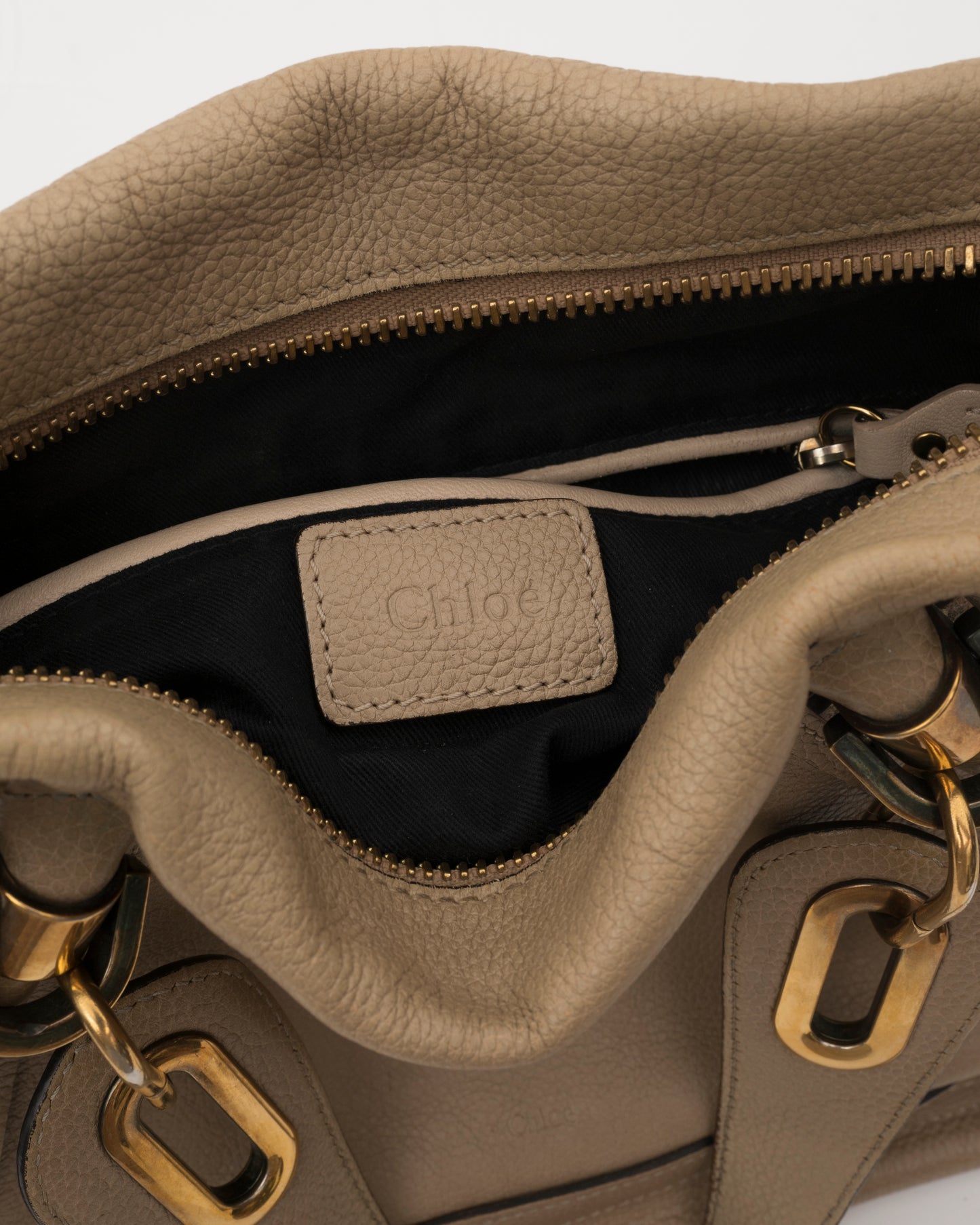 2000s CHLOE Paraty Beige Leather Bag