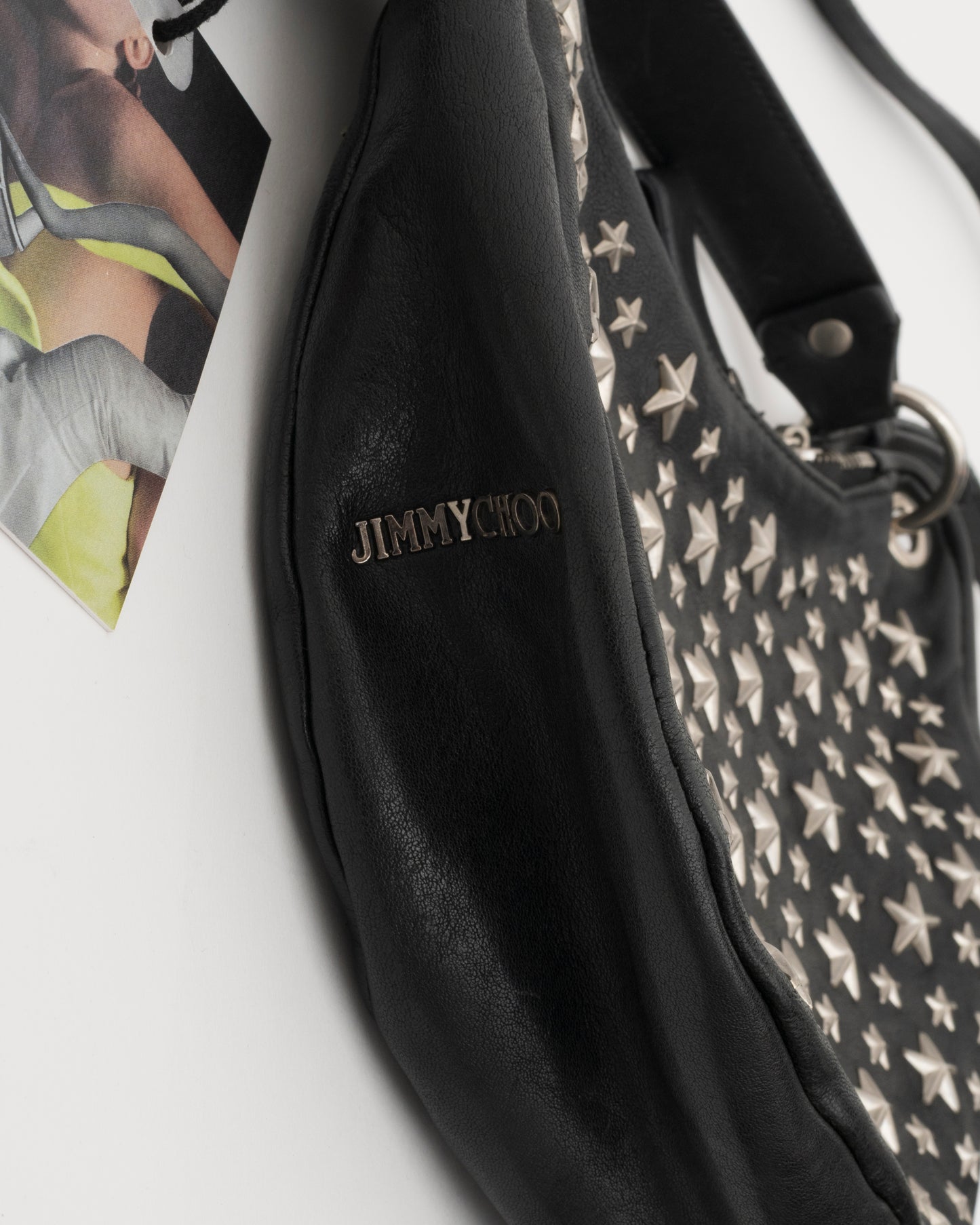 2000s JIMMY CHOO Black Stella 2Way Bag