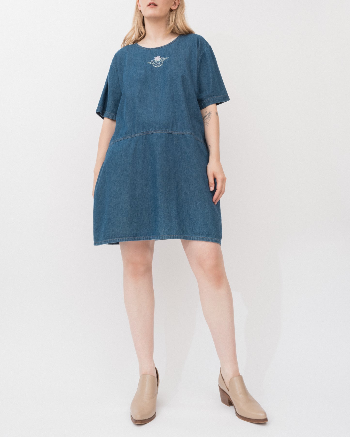 Vintage 90s Denim Dress (S-L)