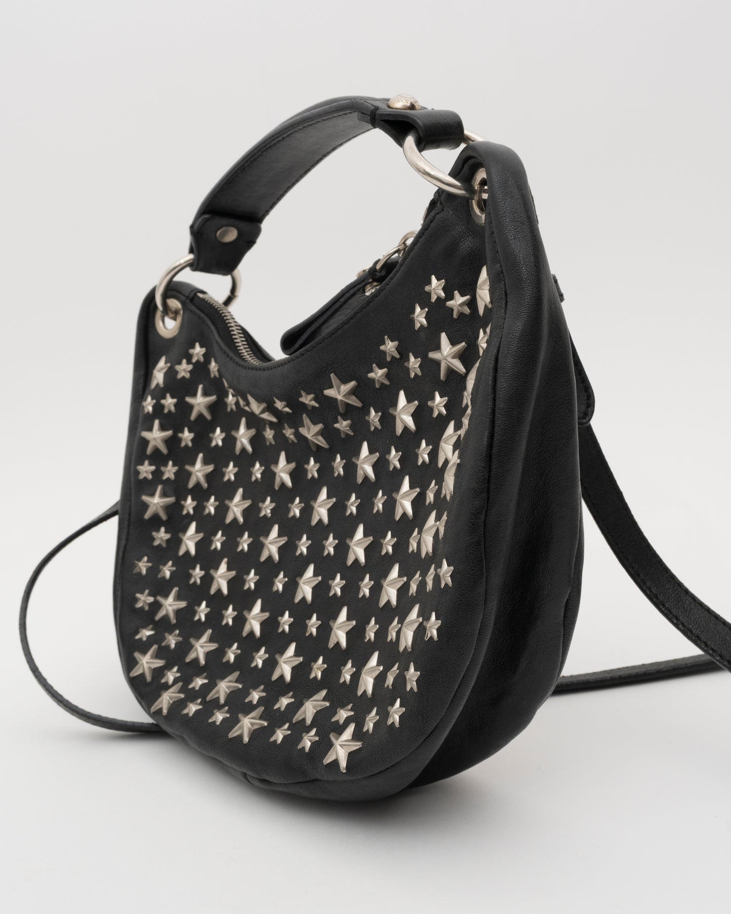 2000s JIMMY CHOO Black Stella 2Way Bag