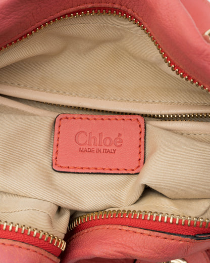 2000s CHLOE Paraty Coral Leather Bag
