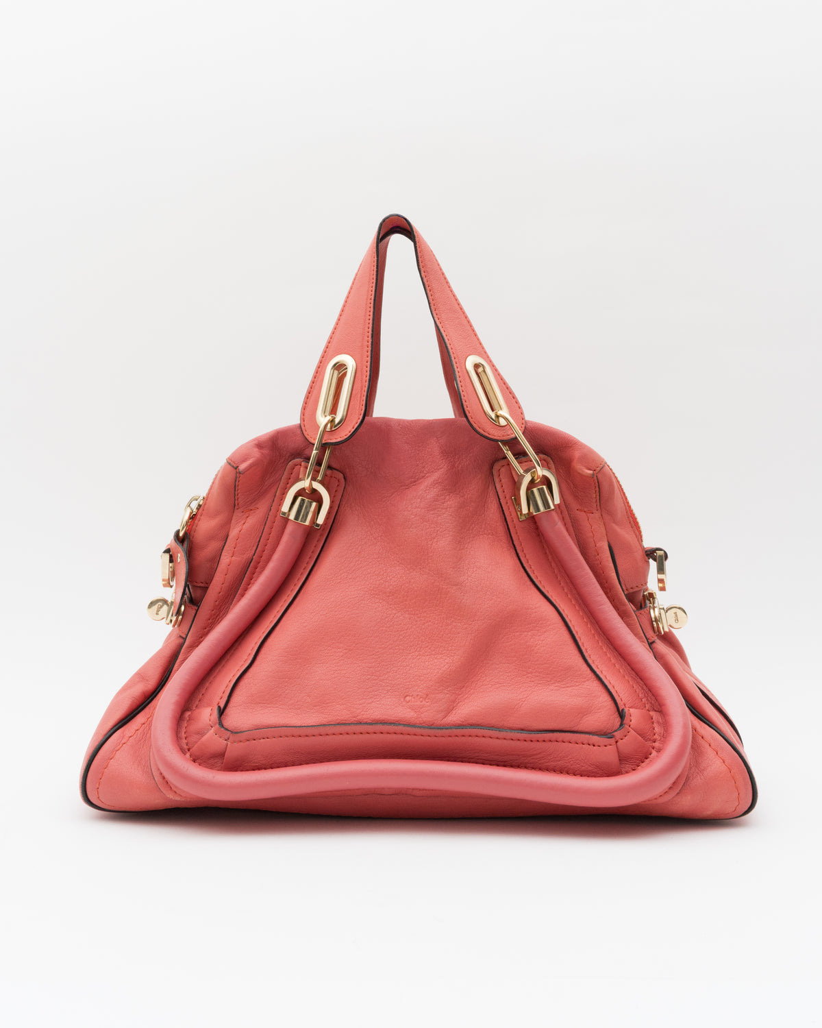 2000s CHLOE Paraty Coral Leather Bag