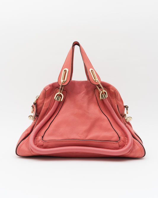 2000s CHLOE Paraty Coral Leather Bag