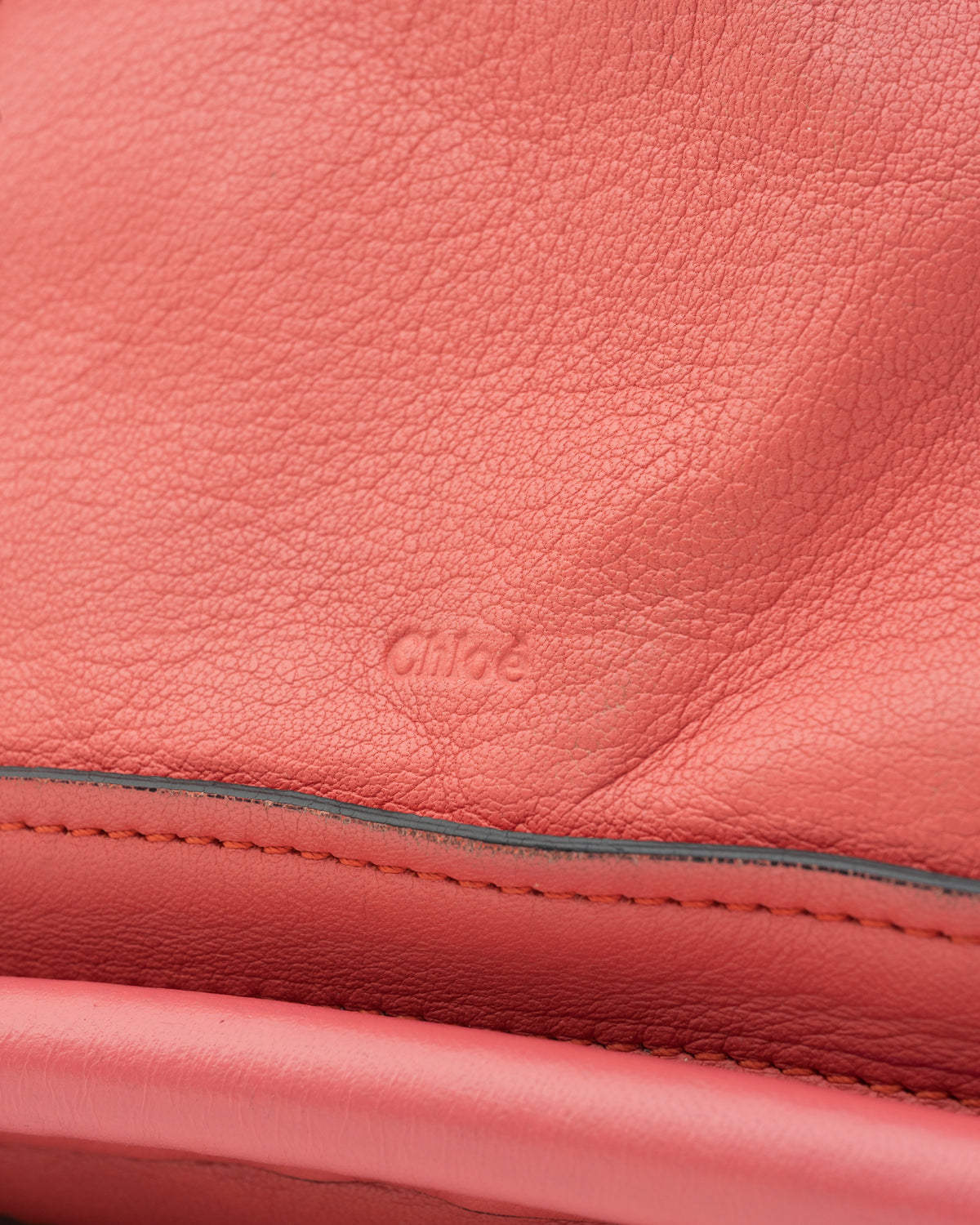 2000s CHLOE Paraty Coral Leather Bag