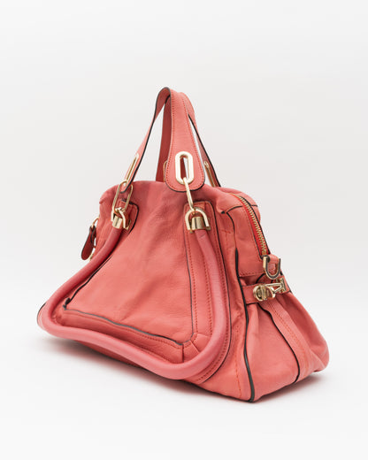 2000s CHLOE Paraty Coral Leather Bag
