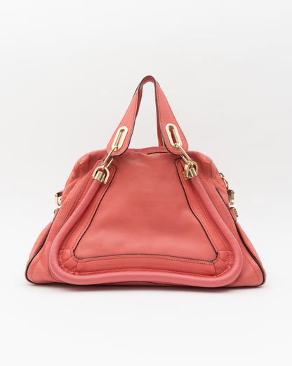 2000s CHLOE Paraty Coral Leather Bag