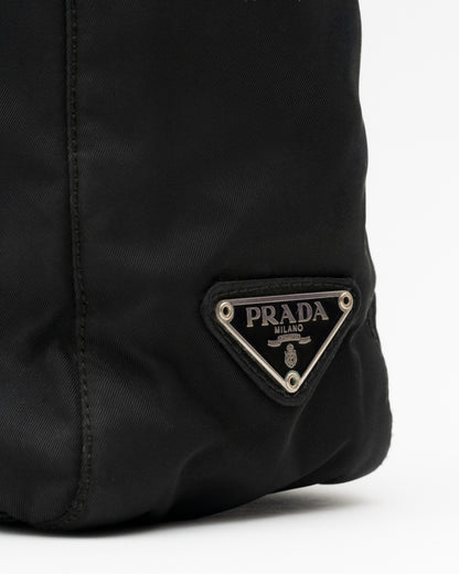 90s PRADA Black Tessuto Tote Bag