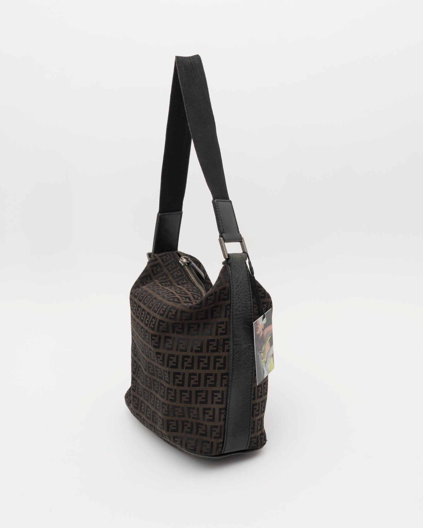 2000s FENDI Chocolate Zucchino Slouchy Hobo Bag