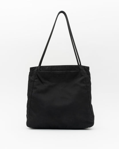 90s PRADA Black Tessuto Tote Bag