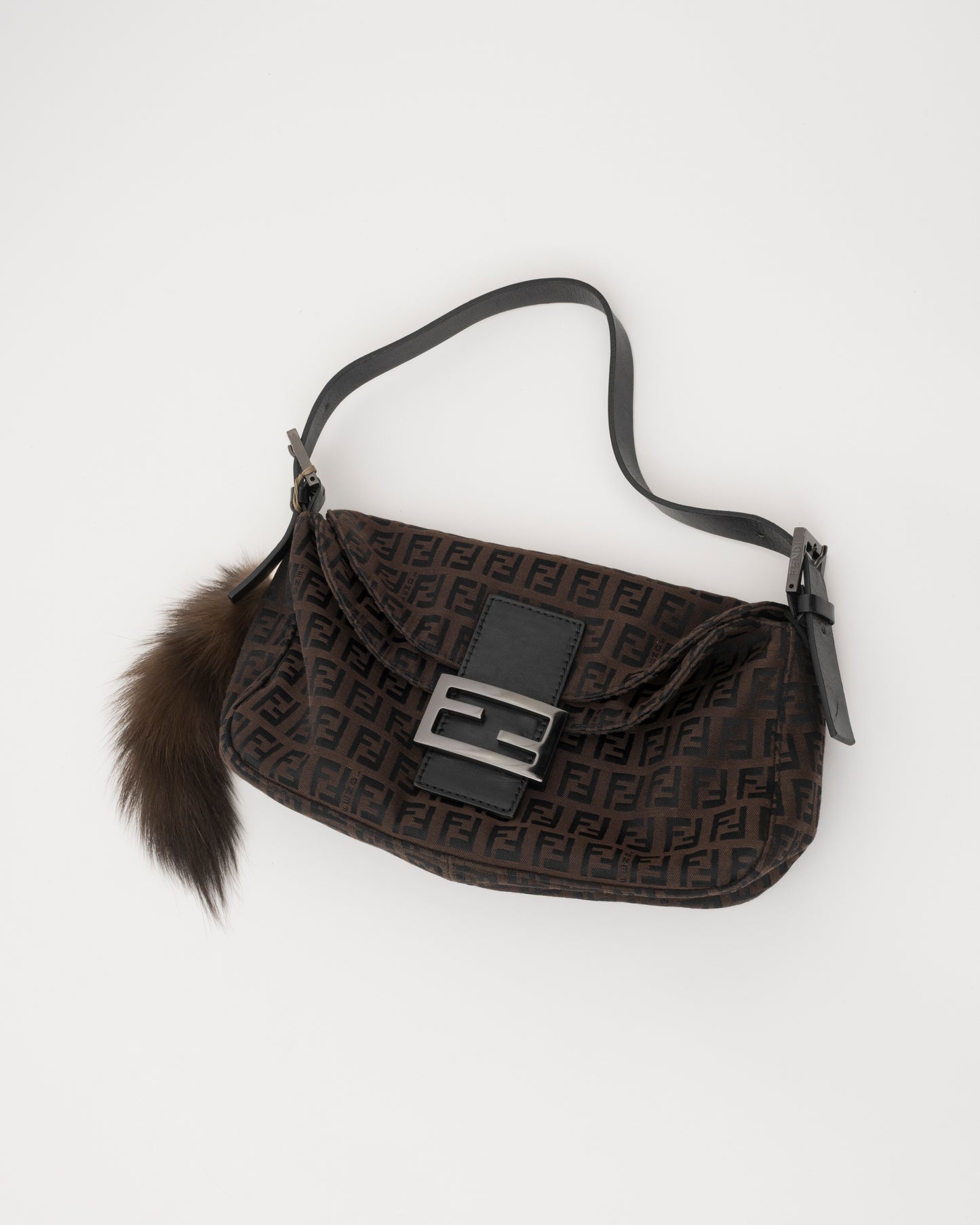 2000s FENDI Zucca Mamma Baguette Shoulder Bag