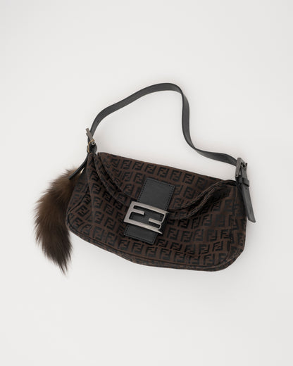 2000s FENDI Zucca Mamma Baguette Shoulder Bag