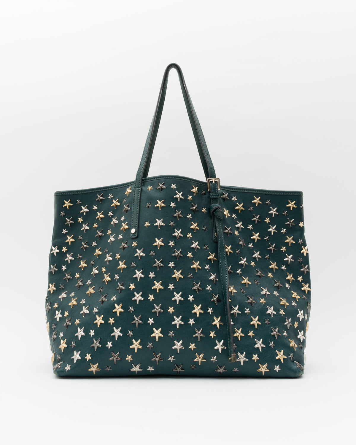 2000s JIMMY CHOO Teal Large Sasha Tote