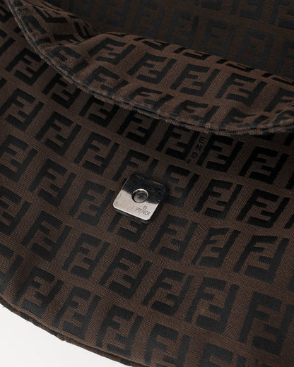 2000s FENDI Zucca Mamma Baguette Shoulder Bag