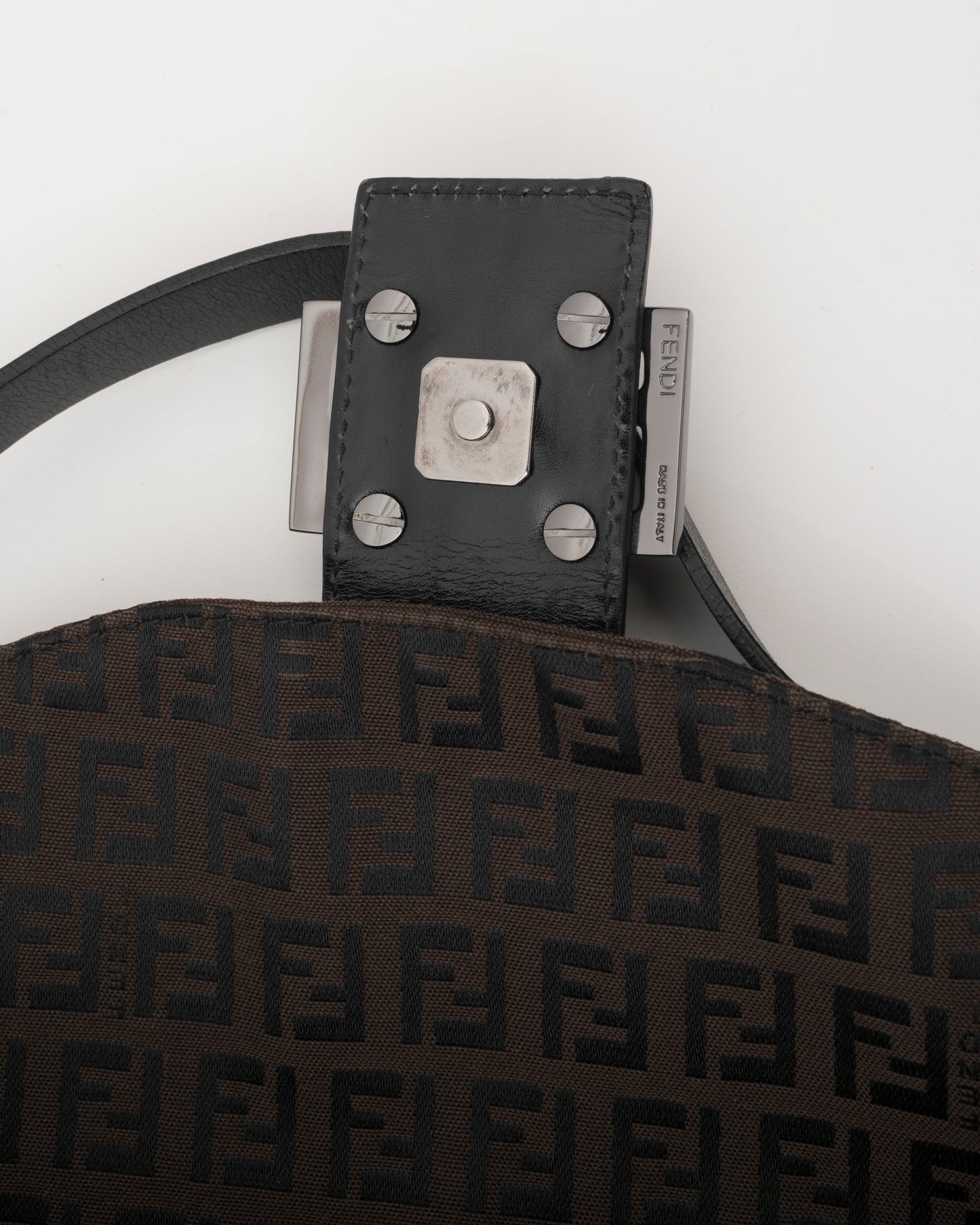 2000s FENDI Zucca Mamma Baguette Shoulder Bag
