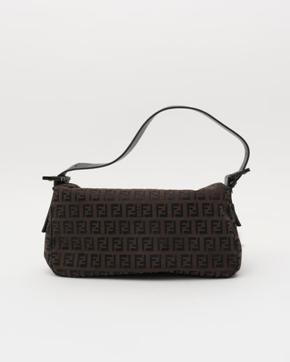 2000s FENDI Zucca Mamma Baguette Shoulder Bag