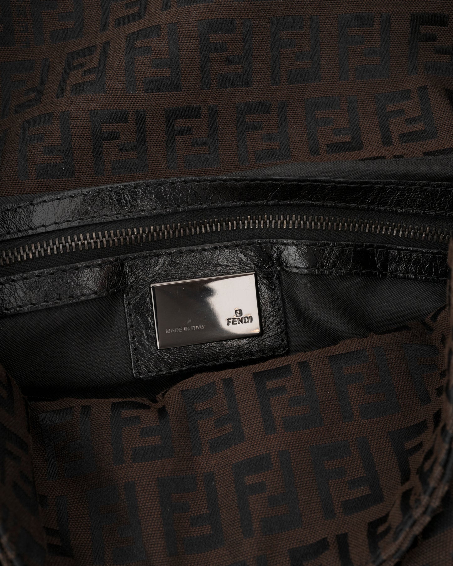 2000s FENDI Zucca Mamma Baguette Shoulder Bag