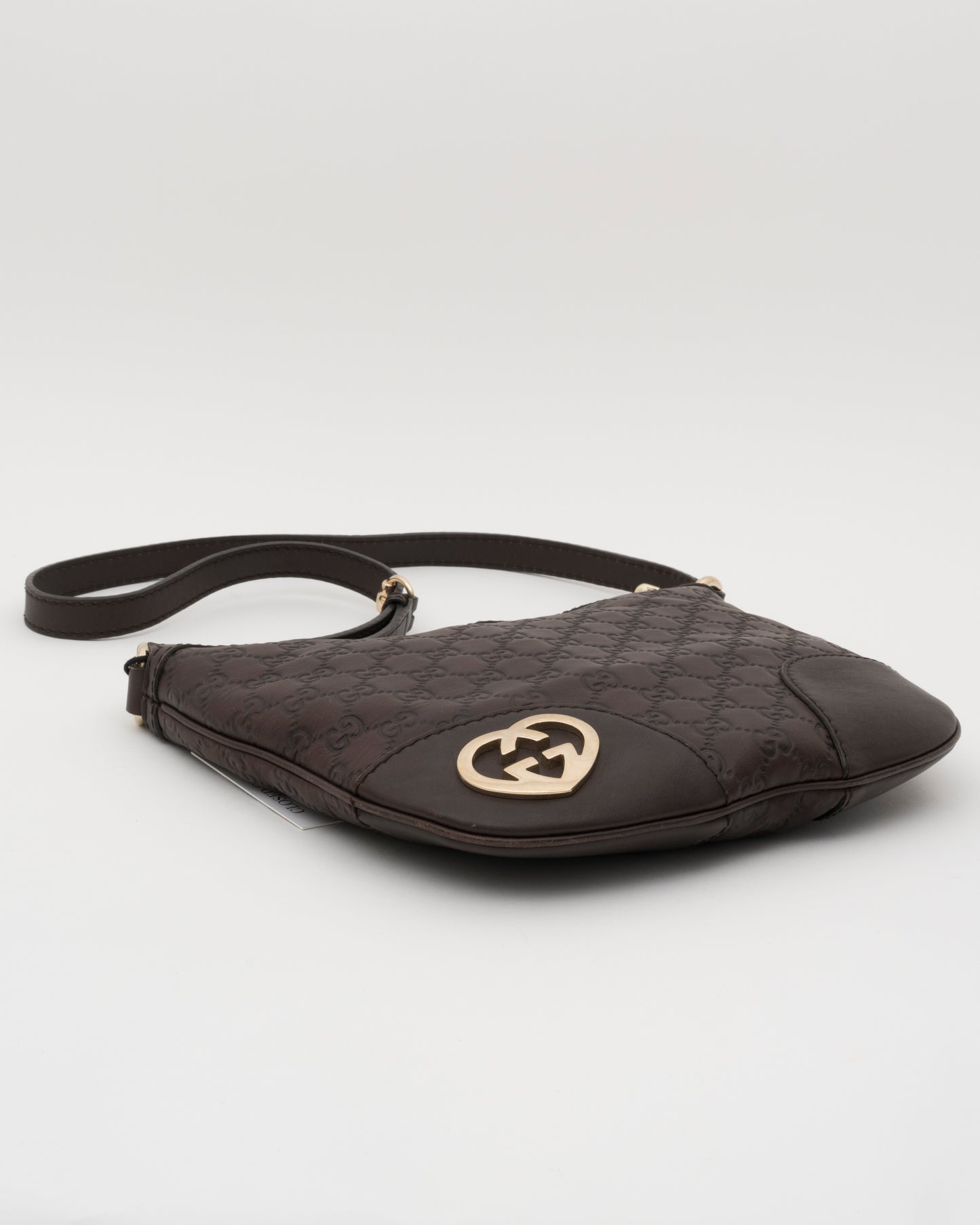 2000s GUCCI Chocolate Guccissima "Lovely Heart" Bag