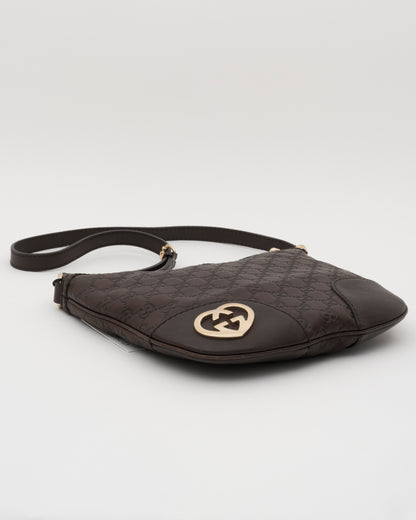 2000s GUCCI Chocolate Guccissima "Lovely Heart" Bag