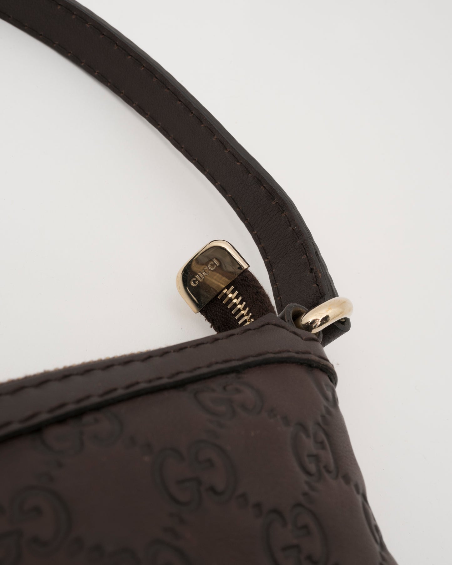 2000s GUCCI Chocolate Guccissima "Lovely Heart" Bag