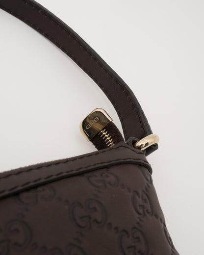 2000s GUCCI Chocolate Guccissima "Lovely Heart" Bag