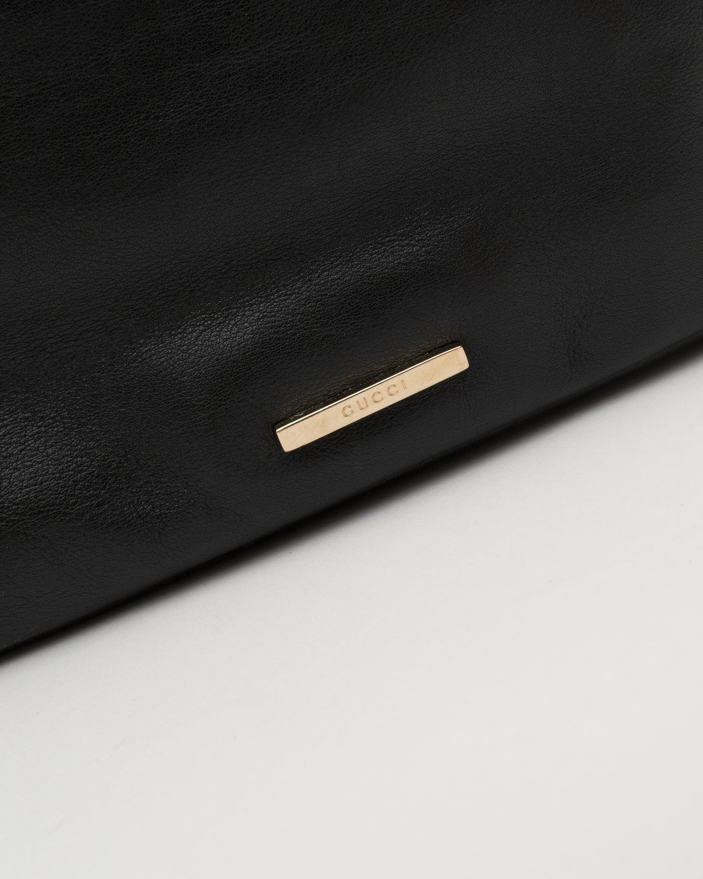 90s GUCCI Tom For Era Black Crescent Hobo Bag