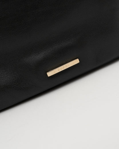 90s GUCCI Tom For Era Black Crescent Hobo Bag
