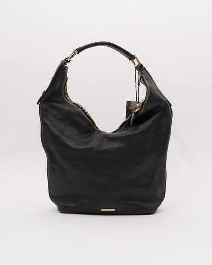 90s GUCCI Tom For Era Black Crescent Hobo Bag