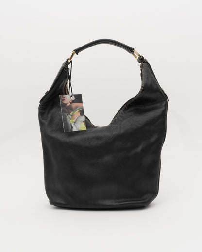 90s GUCCI Tom For Era Black Crescent Hobo Bag