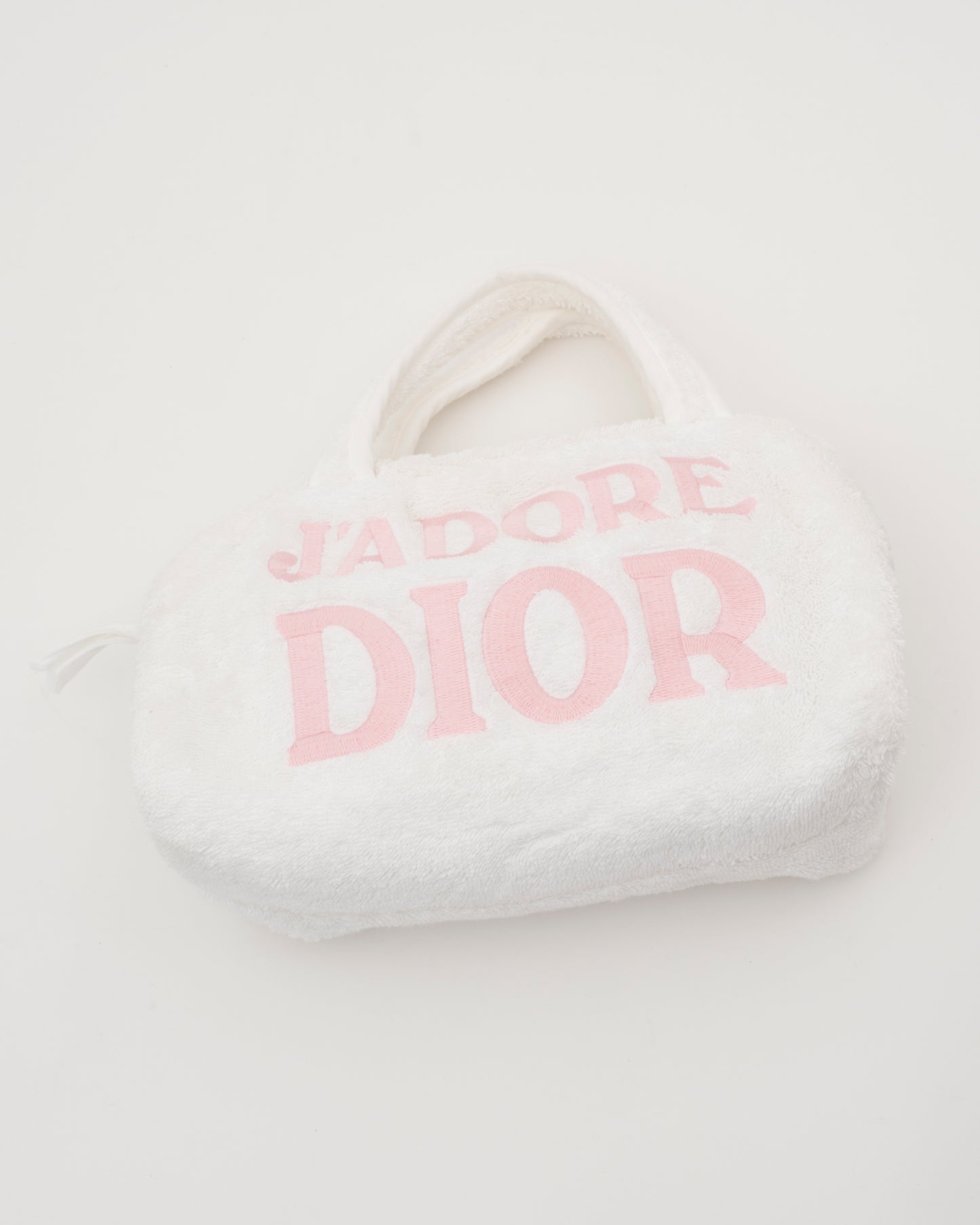 SS2002 CHRISTIAN DIOR John Galliano Era White Terry Cloth J'ADORE DIOR Bag